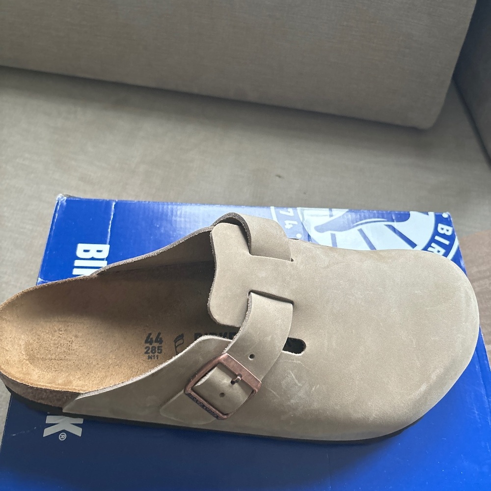 Birkenstock Boston clog leather tobacco brown